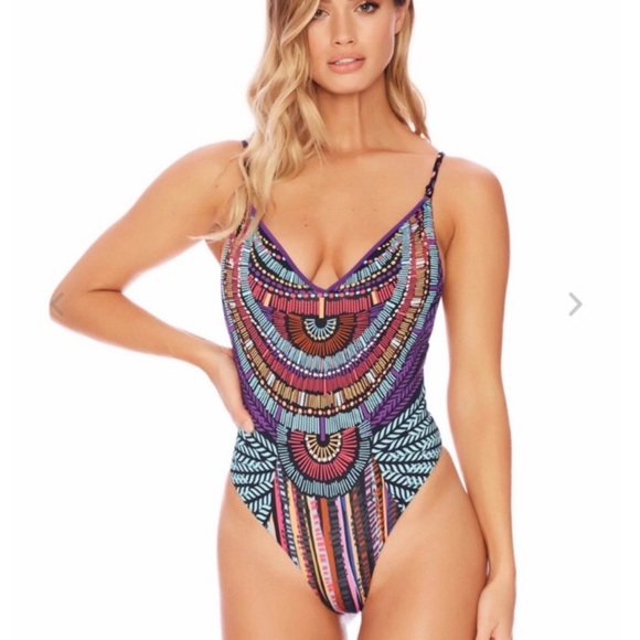Salty Mermaid Bohemian One Piece Swimsuit - Picture 1 of 7